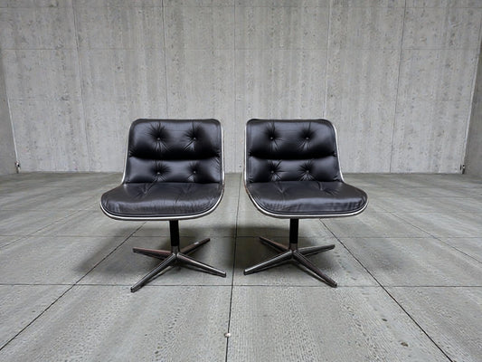 Paire de Chauffeuse Charles Pollock - Edition Knoll