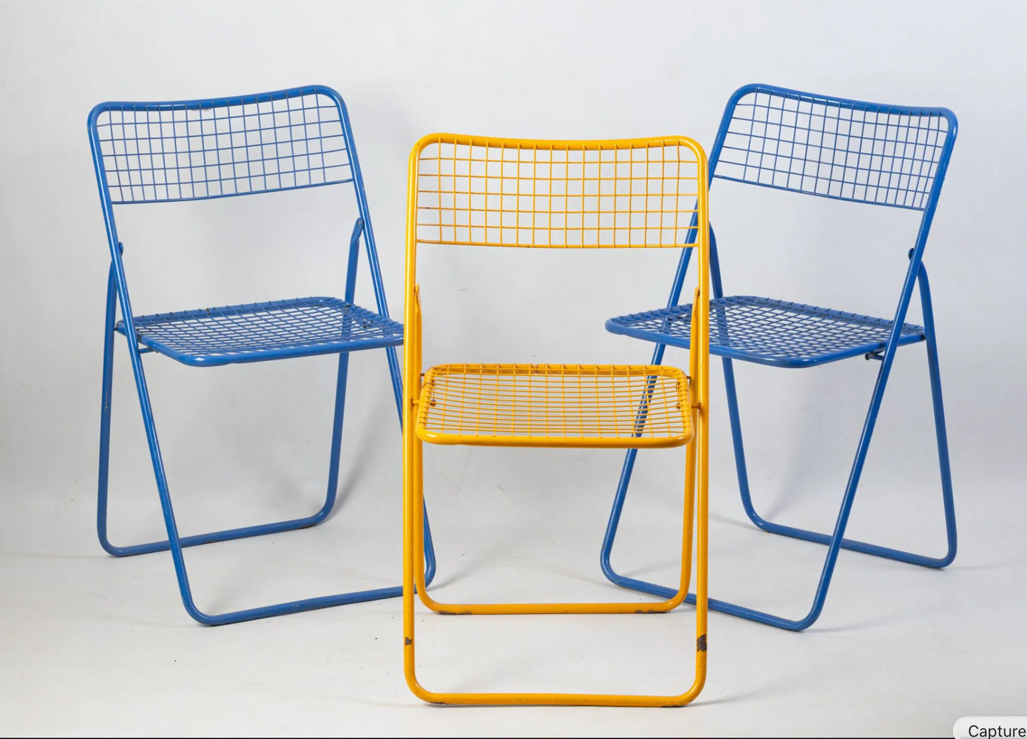 Suite de trois chaises pliantes modèle Ted Net - Niels Gammelgaard