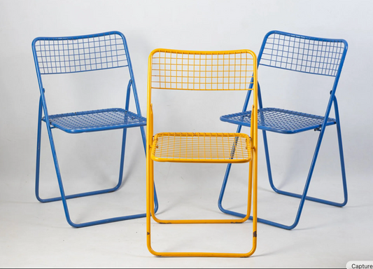 Suite de trois chaises pliantes modèle Ted Net - Niels Gammelgaard