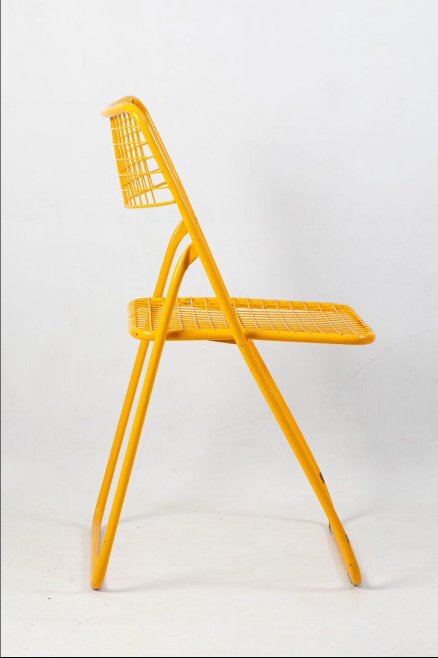 Suite de trois chaises pliantes modèle Ted Net - Niels Gammelgaard