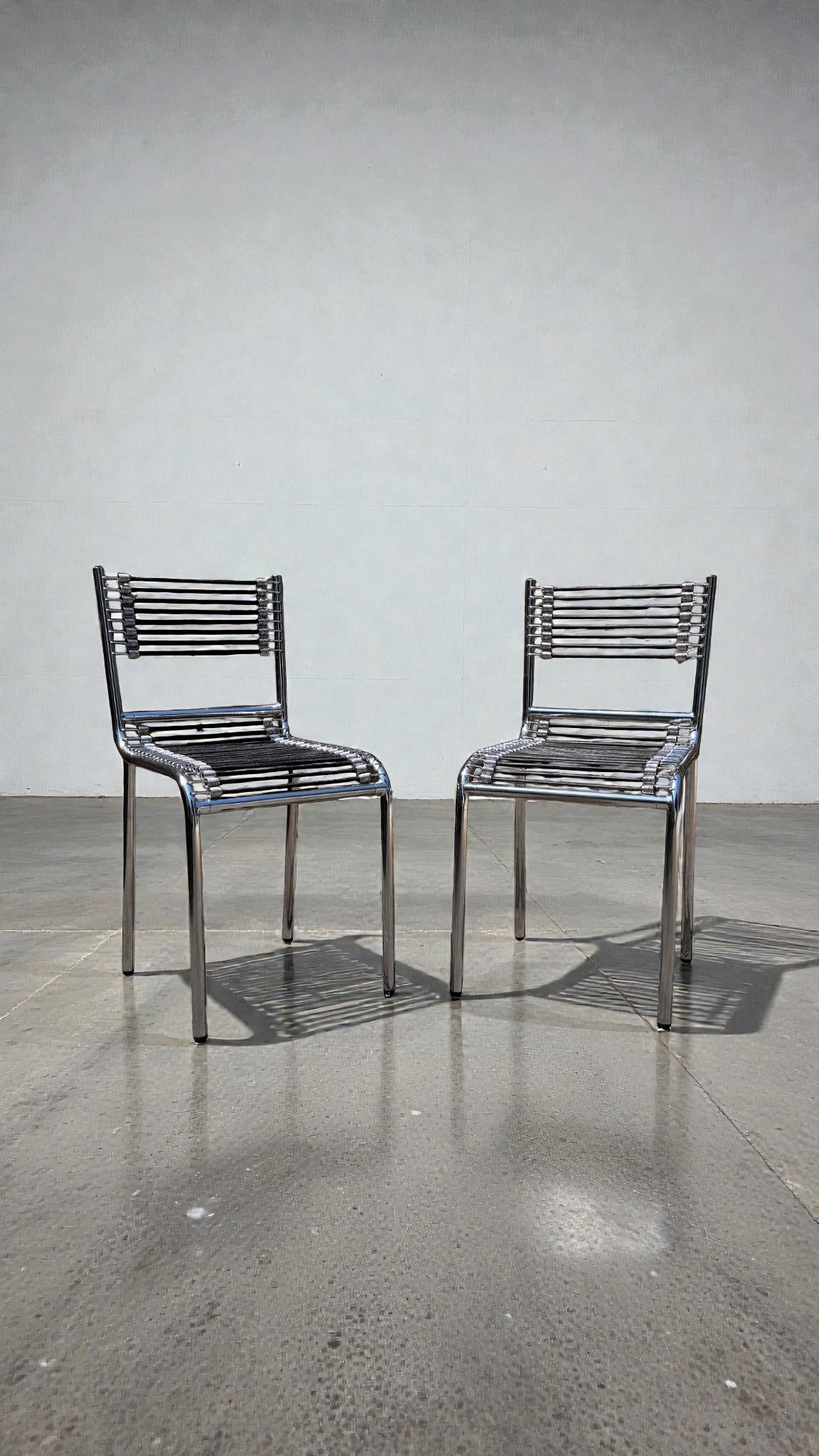 Paire de Chaise Sandows - René Herbst - 1929